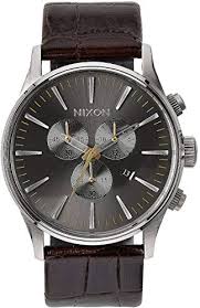 Nixon Sentry Chrono Leather Brown Gator A405 1887